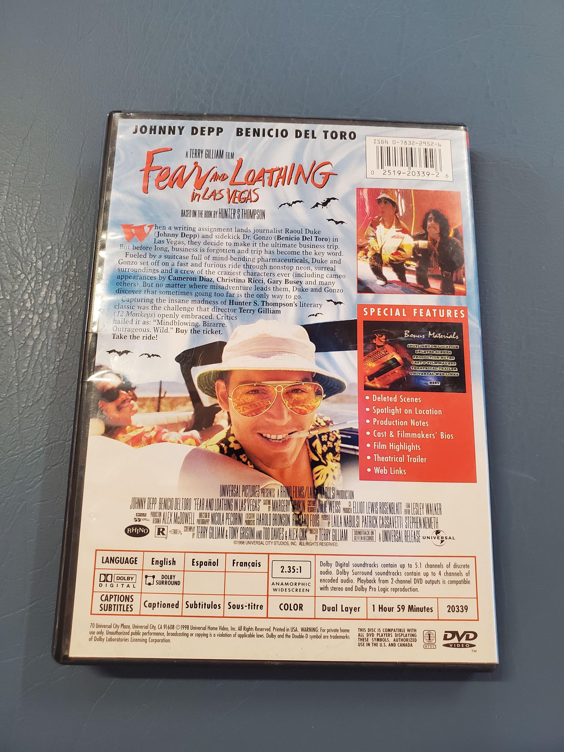 Fear and Loathing in Las Vegas DVD - Johnny Depp - Hunter S