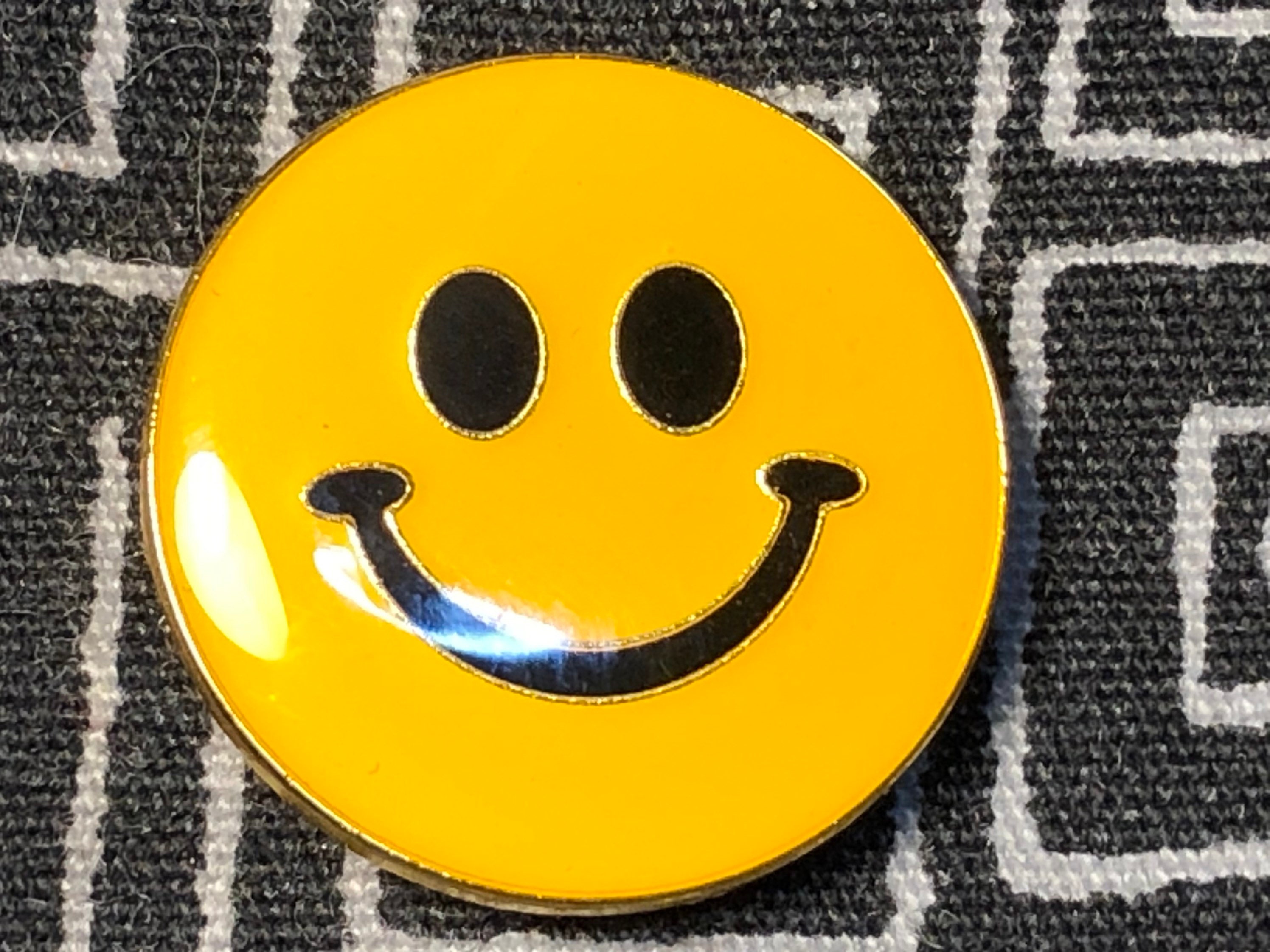Smiley Face Enamel Pin - Happy Pin - Smiley Face Pin - New
