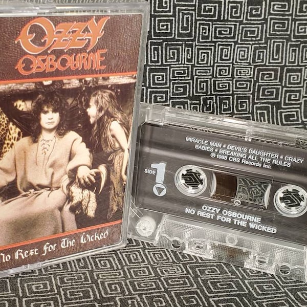 OZZY OSBOURNE  No Rest For The Wicked  Cassette Tape - Zakk Wylde of Black Label Society - Miracle Man - 1988
