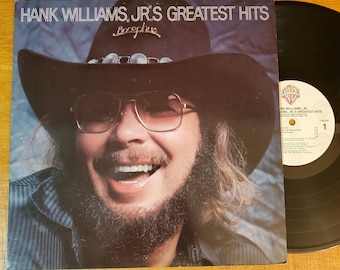 Hank Williams Jr Vinyl LP - Greatest Hits - Play Tested Record VG+  Outlaw Country  1982