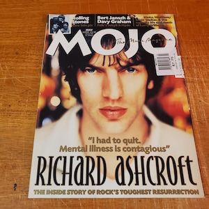 Richard Ashcroft Mojo Magazine - Iggy Pop The Stooges - Rolling Stones - British Rock Music - Pinups -