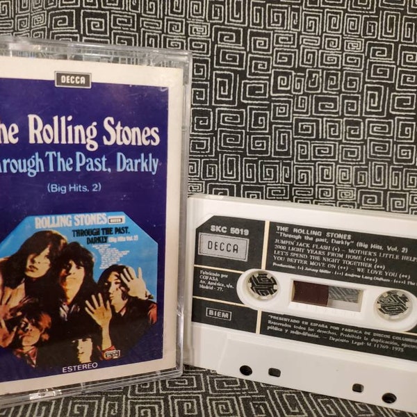 Rolling Stones  Spanish Import Cassette Through The Past Darkly - Big Hits 2 -  Decca Records -  1975