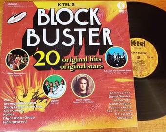 KTEL Block Buster Vinyl Record - Play Tested LP Album - Vg+ 1976- Alice Cooper - Gladys Knight - Edgar Winter