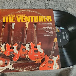 The Ventures Vinyl Record - Guitar Genius of- Play Tested LP Album - Vg- Original 1967 - Instrumental Guitar Surf Rock Music