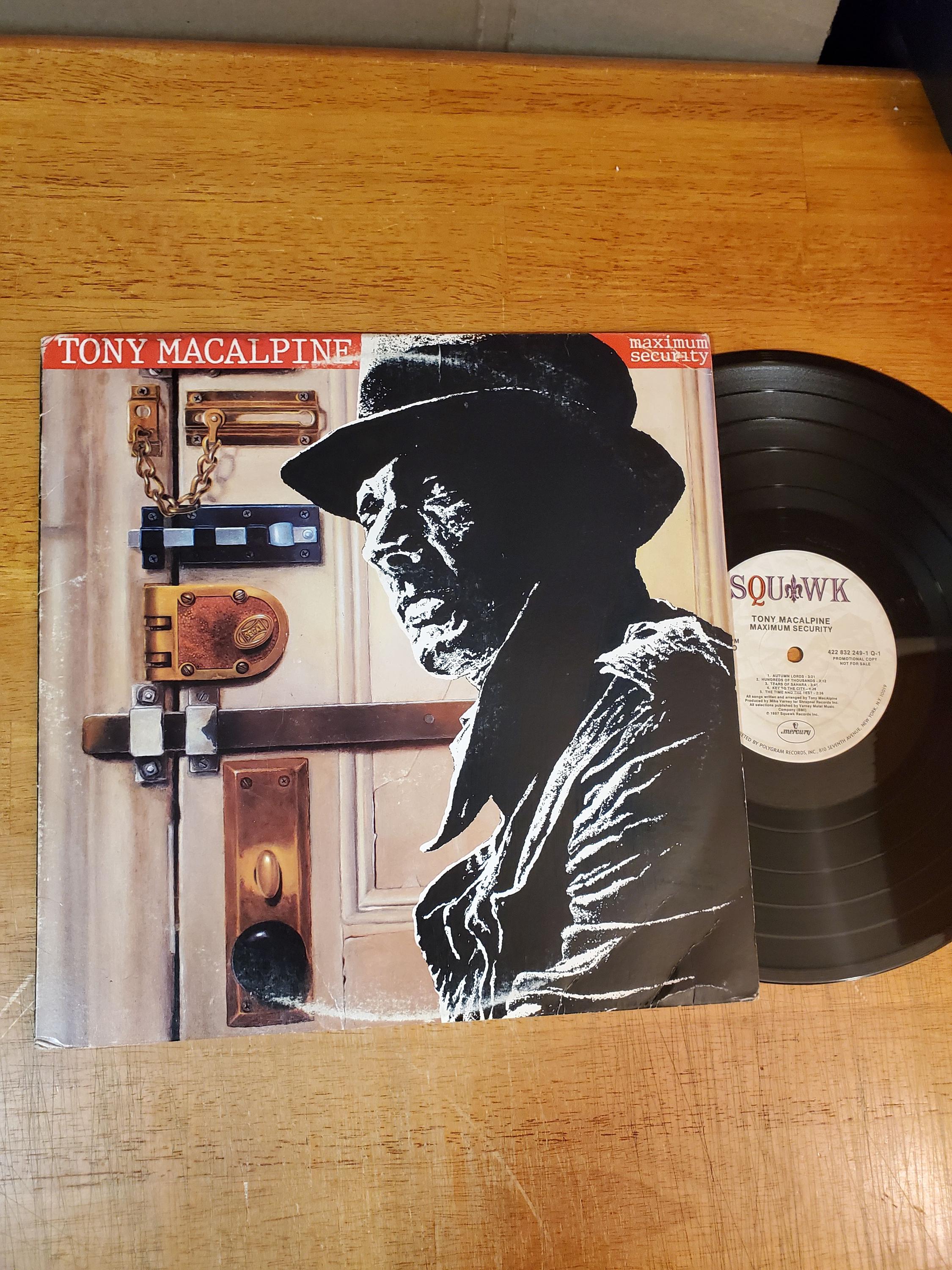 Tony Macalpine Vinyl Record -maximum Security - Play Tested LP