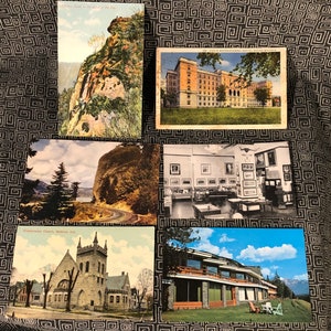 U.S. and Canada 1900s Postcards - Set of 6 - Alberta - Indiana - Oregon - Nebraska - South Carolina - Wisconsin - Church - Hotel - Hospital