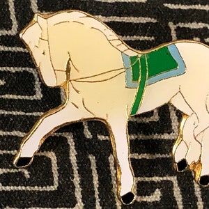 CAMARILLO WHITE HORSE Enamel Pin - Ranch - White - Mane - Mare - Colt - Stallion - Foal - Gelding - Horseback Riding - Wild Life - Horse pin