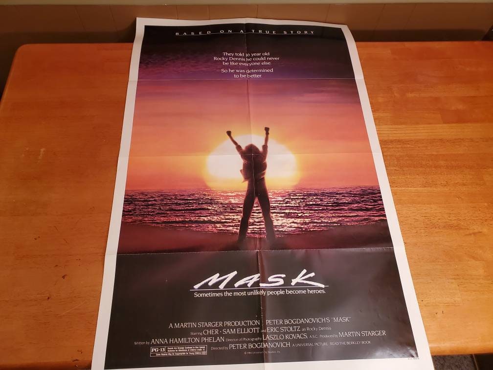MASK Authentic Movie Poster Starring CHER Original Vintage Folded Theater  One Sheet 27x41 850016 Sam Elliot Biker 1984 - Etsy