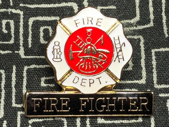 Fire Fighter Fire Dept Enamel Pin - Fire Department - Firemen - Firewoman - Fire Station - Fire Engine pin - Fire Department Badge pin - FD