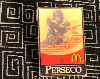 McDONALDS PERSECO enamel pin - I'm lovin' it - collector of McDonald memorabilia - golden arches - Ronald McDonald - children