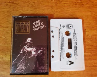 BAD COMPANY Cassette Tape - Here Comes Trouble - Classic British Rock Band - 1992
