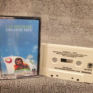 Cat Stevens Greatest Hits Cassette - Soft Folk Rock - Wild World - Peace Train - Morning Has Broken - Father and Son