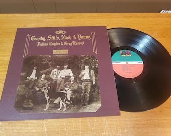 Crosby Stills Nash Young Vinyl Record - Deja Vu - Play Tested LP Album - Vg+ - Original 1977 Reissue -