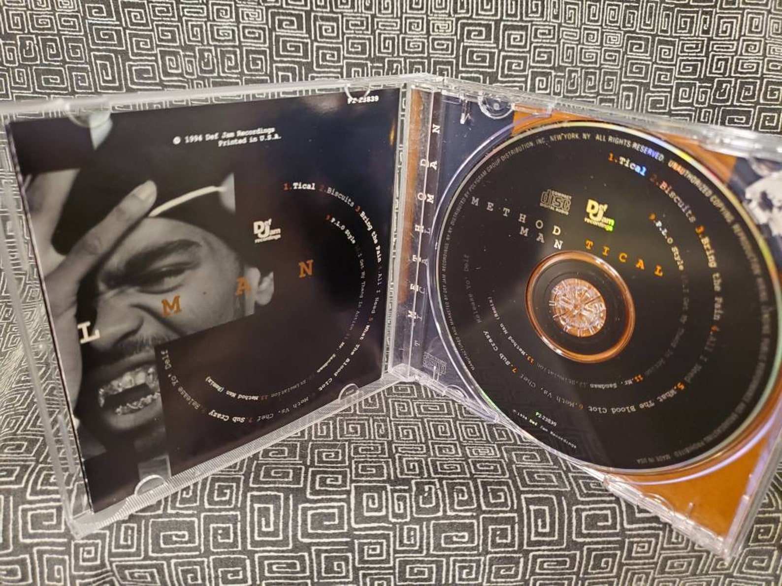 Method Man CD Tical Def Jam Records 1994 Wu Tang Clan Etsy