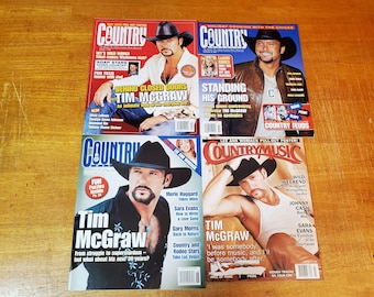 Tim McGraw Country Music Magazine set lot of 4 - Faith Hill