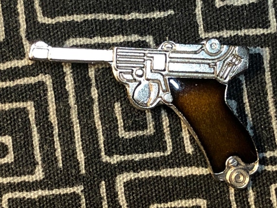 Luger Enamel Pin - Gun Collector - Handgun pin - … - image 1