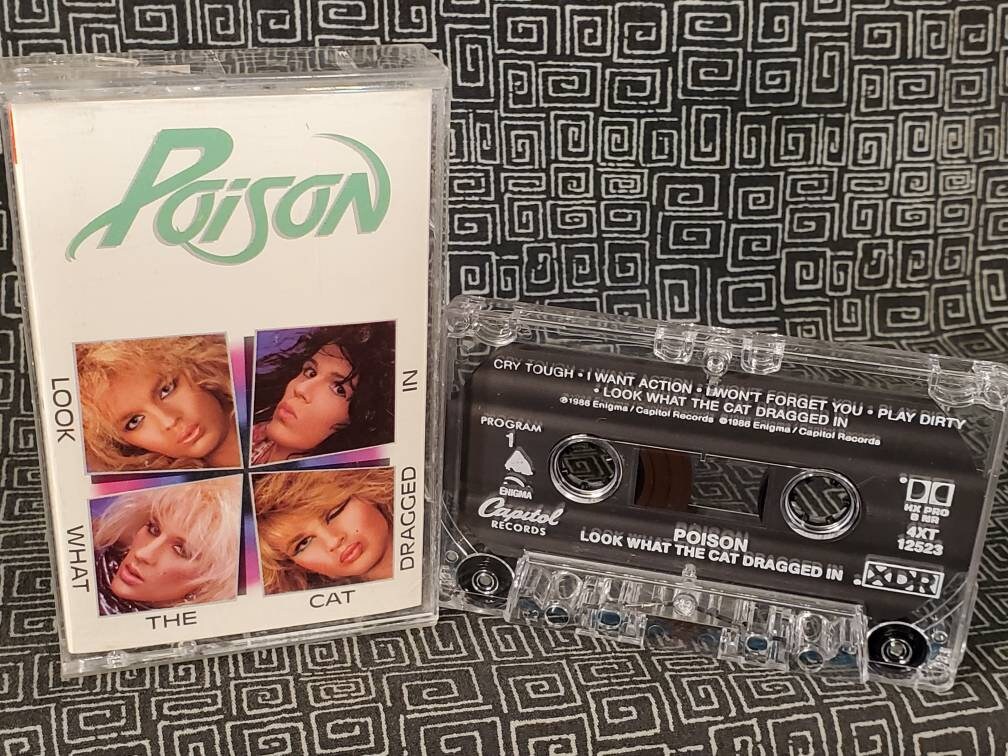 POISON Cassette Tape Look What the Cat Dragged in - Talk Dirty to