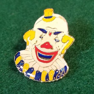 Evil Clown Enamel Pin Circus Clown Clown Pin Scary Clown Pin Pennywise Pin Halloween Pin Clown collectible Pin image 1