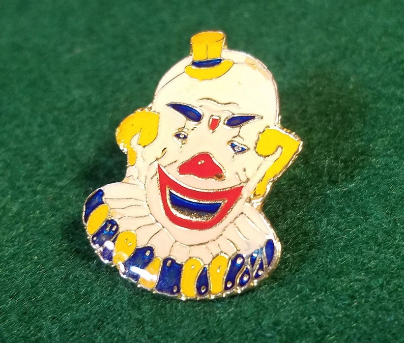 Evil Clown Enamel Pin Circus Clown Clown Pin Scary Clown Pin Pennywise Pin Halloween Pin Clown collectible Pin image 1