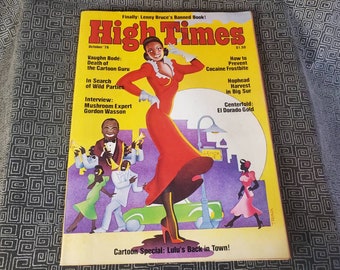 1976 High Times Magazine  October  Lenny Bruce Feature - Peyote - Marijuana Poster - Vaughn Bode - Rolling Papers - Lulu Comic