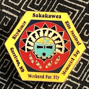 Sakakawea Weekend Fun Fly enamel metal pin - sky dance - kite festival - Memorial Day - Garrison - ND - North Dakota - festival - fair