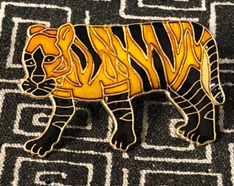 TIGER ENAMEL PIN - Bengal - Siberian - Sumatran - Caspian - Endangered Species - Tigger - Tigerlady - Cat - Cat lover - Stripes - India