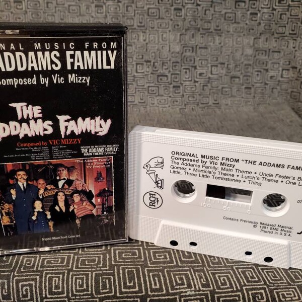 ADDAMS Family Cassette Tape - TV Theme Song - Vic Mizzy - Uncle Festers Blues - Morticia Theme - Lurch