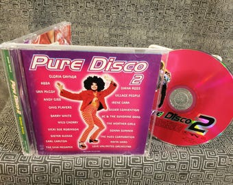Pure Disco 2 CD  Compilation - Wedding Party Dance Music - Macho MaN - Abba - Donna Summer - Flashdance - I Will Survive