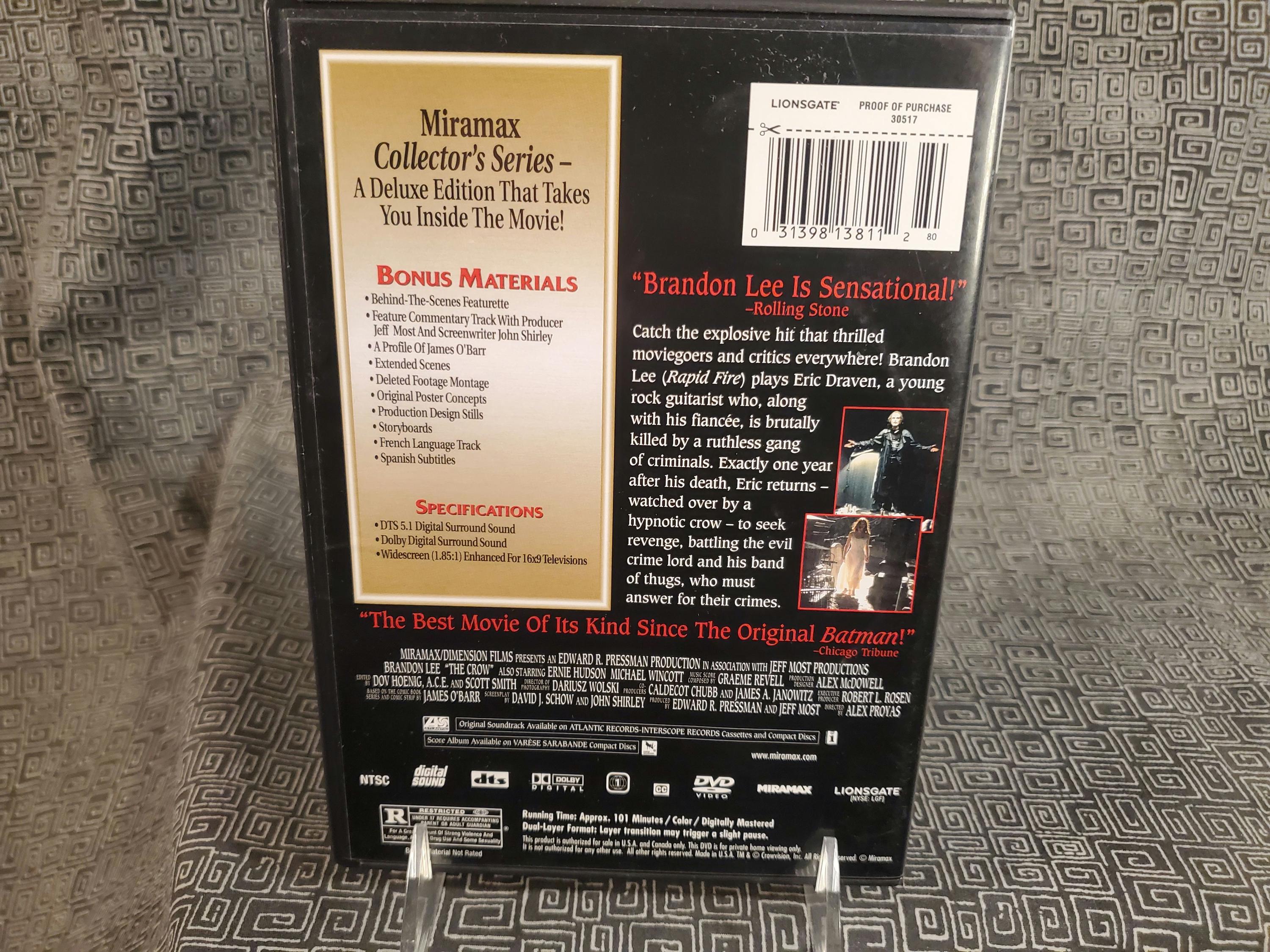 The Crow DVD Collector Set Brandon Lee 2 Discs - Soundtrack