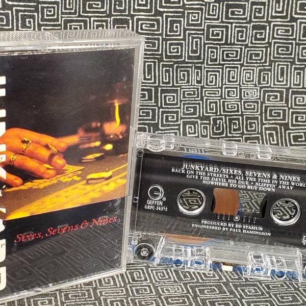 Junkyard Cassette Tape Sixes Sevens and Nines - L.A. Sleaze Rock Music - 1991