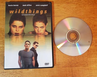 WILDTHINGS  DVD 90s Sexy Crime Movie - Neve Campbell - Kevin Bacon - Matt Dillon