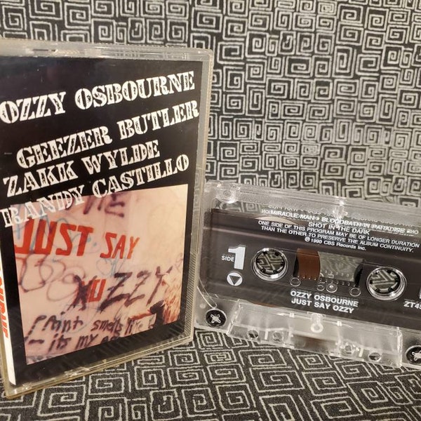 OZZY OSBOURNE Just Say Ozzy (Live) Cassette Tape - Zakk Wylde of Black Label Society - Black Sabbath - Geezer Butler - 1990