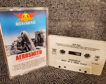 Aerosmith Rock In A Hard Place Cassette Tape - Jailbait - Bolivian Ragamuffin - Lightning Strikes - Bitches Brew 1982