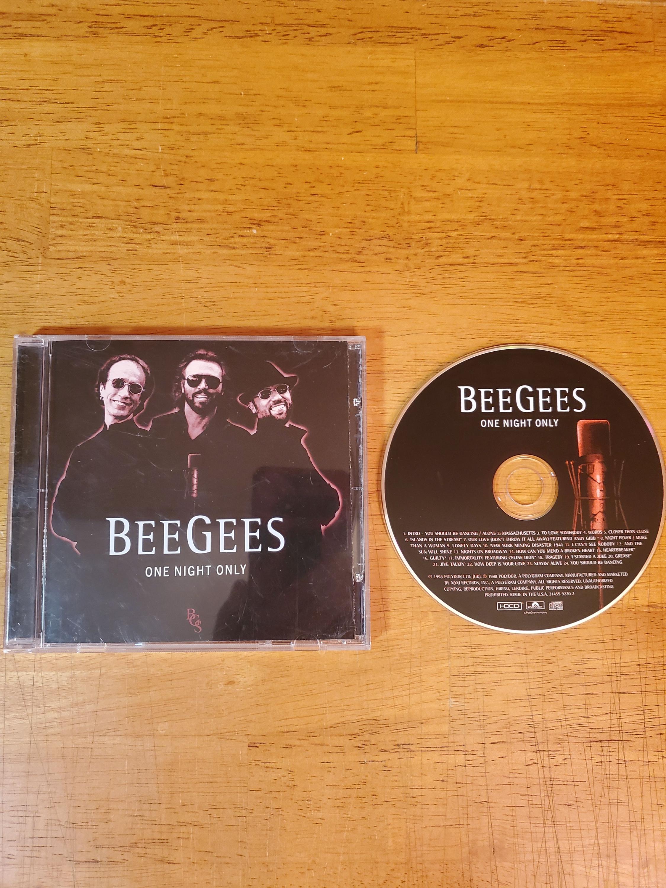 Bee Gees CD One Night Only- Live - Best of Greatest Songs 70's