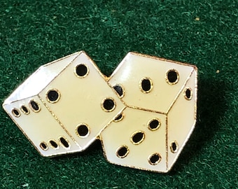 Dice Enamel Pin - Games - Entertainment- Casino - Set of Dice - Tenzi - Yahtzee - Poker - Craps - Roulette - Gamer - Roll of the Dice