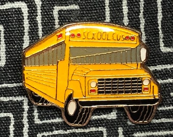 Pin de esmalte con forma de autobús escolar - Pin de autobús - Transporte escolar - Pin de autobús de escuela secundaria - Pin de conductor de autobús - Pin coleccionable de autobús - Vehículo - autobús