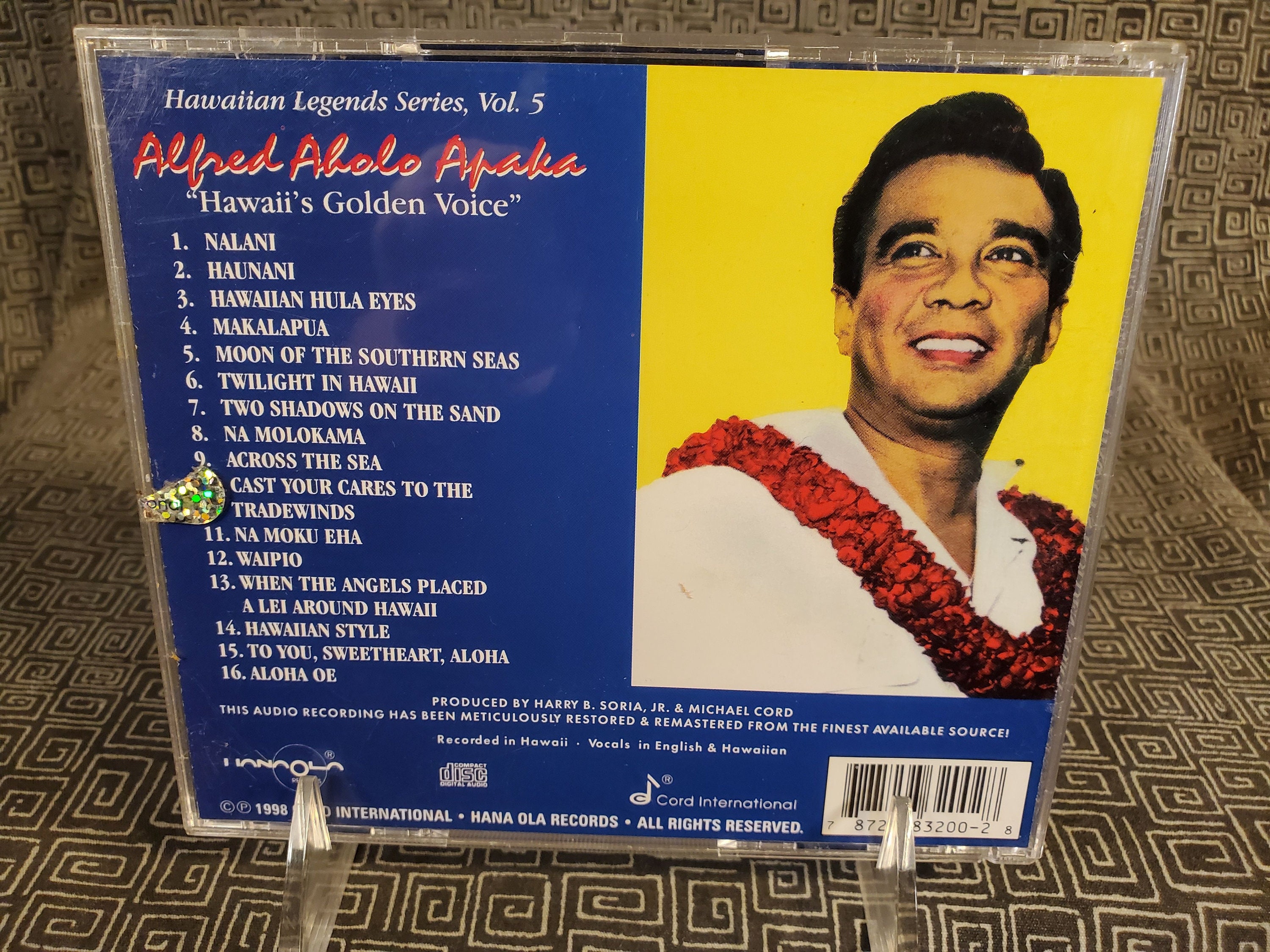 Alfred Aholo Apaka Hawaiian Music CD - Hawaii Folk Music Compact