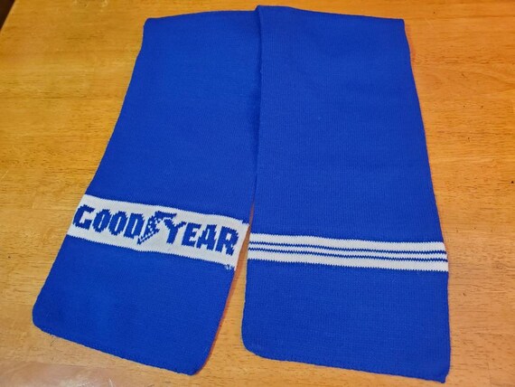 GOODYEAR Racing Tires Winter Scarf - Blue and Whi… - image 2