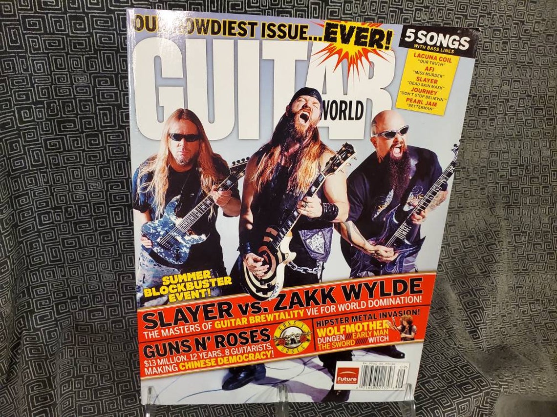 Zakk Wylde Slayer Guitar World Magazine Guns N Roses - Etsy