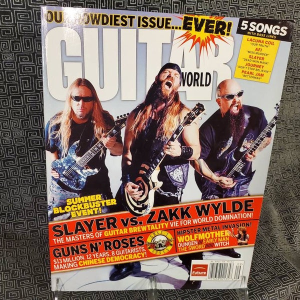 Zakk Wylde  Slayer  Guitar World Magazine  Guns N Roses - Axl - BLS Black Label Society - Jeff Hanneman - Tablature