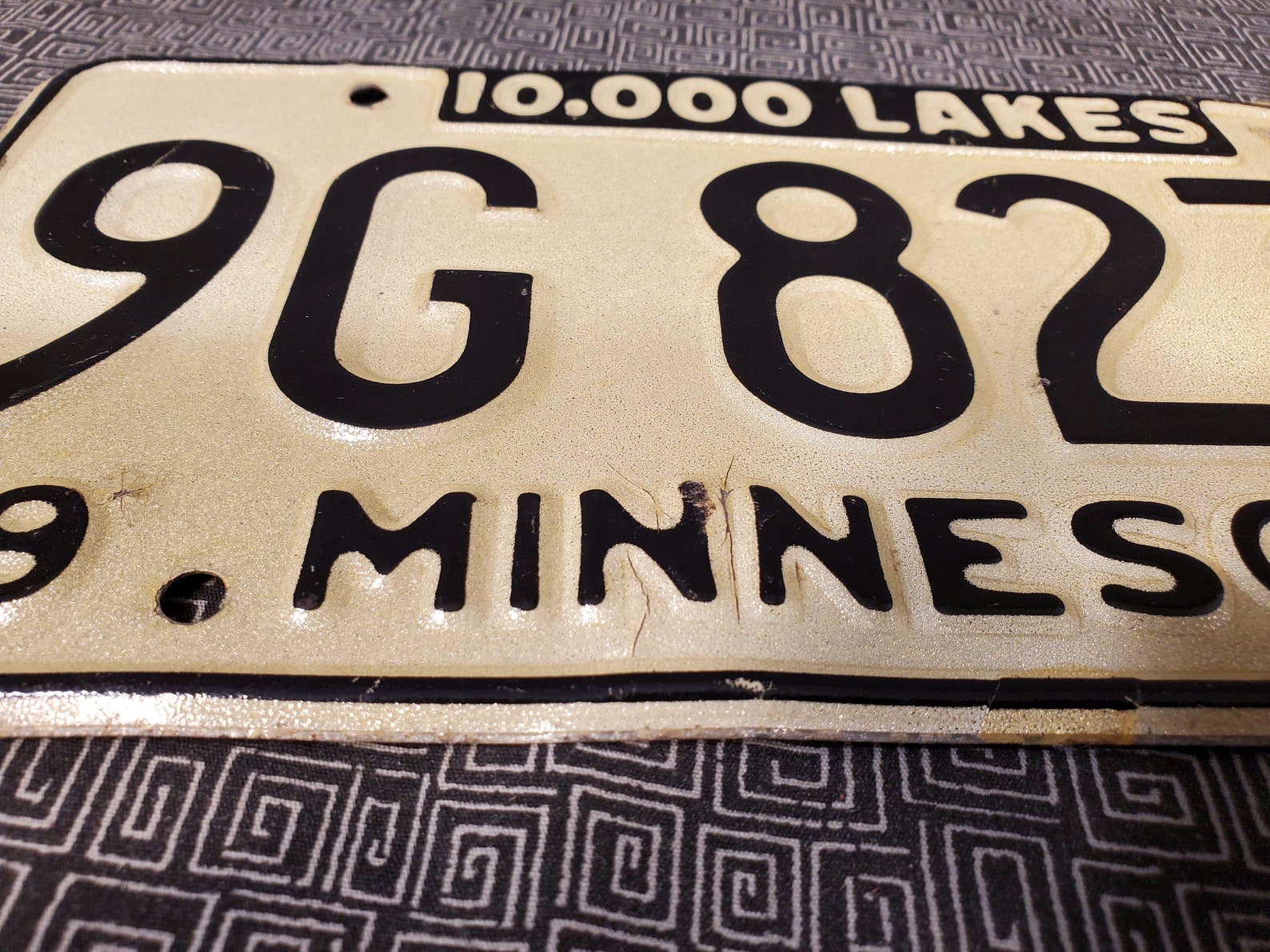 Minnesota License Plate 1960 Black and White 9G 8238 Etsy