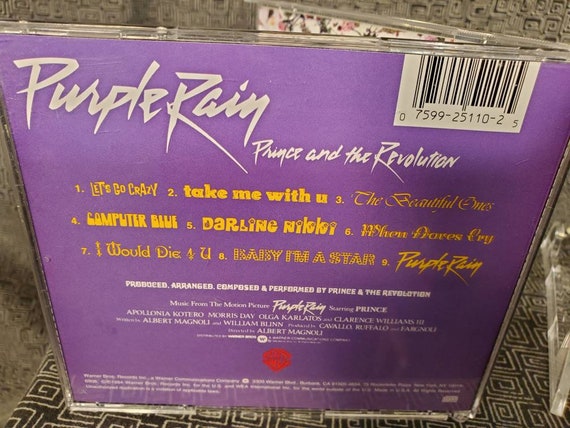 Purple Rain - Prince and the Revolution CD - Movie Soundtrack - Etsy