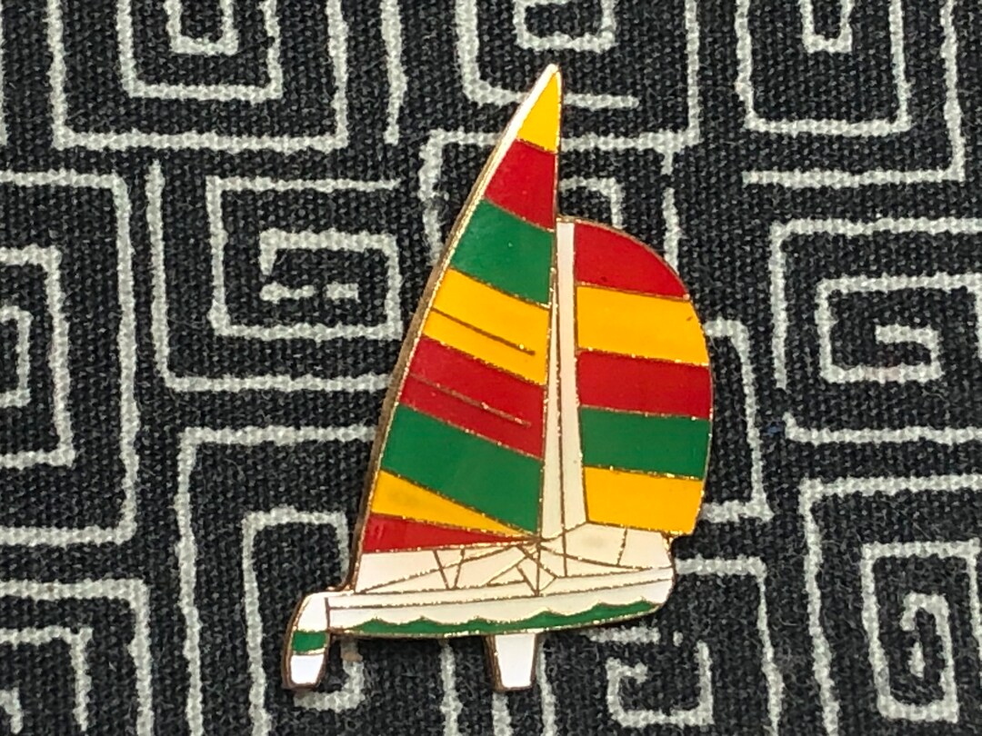Sailboat Enamel Pin - Sailing Pin - Boating Pin - Sails - Sailboat Pin ...