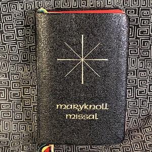 The Maryknoll Missal - Softcover with black plastic jacket - 1966 - Roman Missal with English translations - P.J. Kenedy and Sons, New York