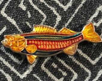 Fish enamel pin - Trout Pin - Fishing pin - Fish pin - Fresh Water Fish - Fishermen - Collectible Fish Pin - Fishing Hat Pin