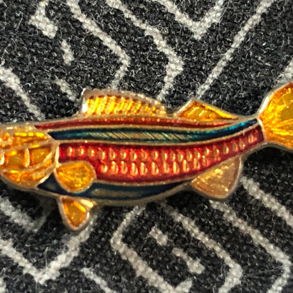 Fish enamel pin - Trout Pin - Fishing pin - Fish pin - Fresh Water Fish - Fishermen - Collectible Fish Pin - Fishing Hat Pin