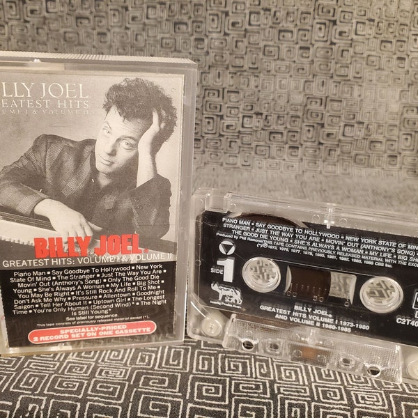 Billy Joel Cassette Tape Greatest Hits Classic Rock - Piano Man - The Stranger - Big Shot - My Life - Pressure - Allentown