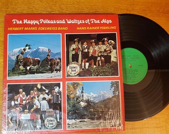 Disco de vinilo "Valses de polca y canto tirolés de los Alpes" - Álbum LP probado - Vg+