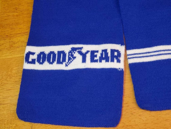 GOODYEAR Racing Tires Winter Scarf - Blue and Whi… - image 3