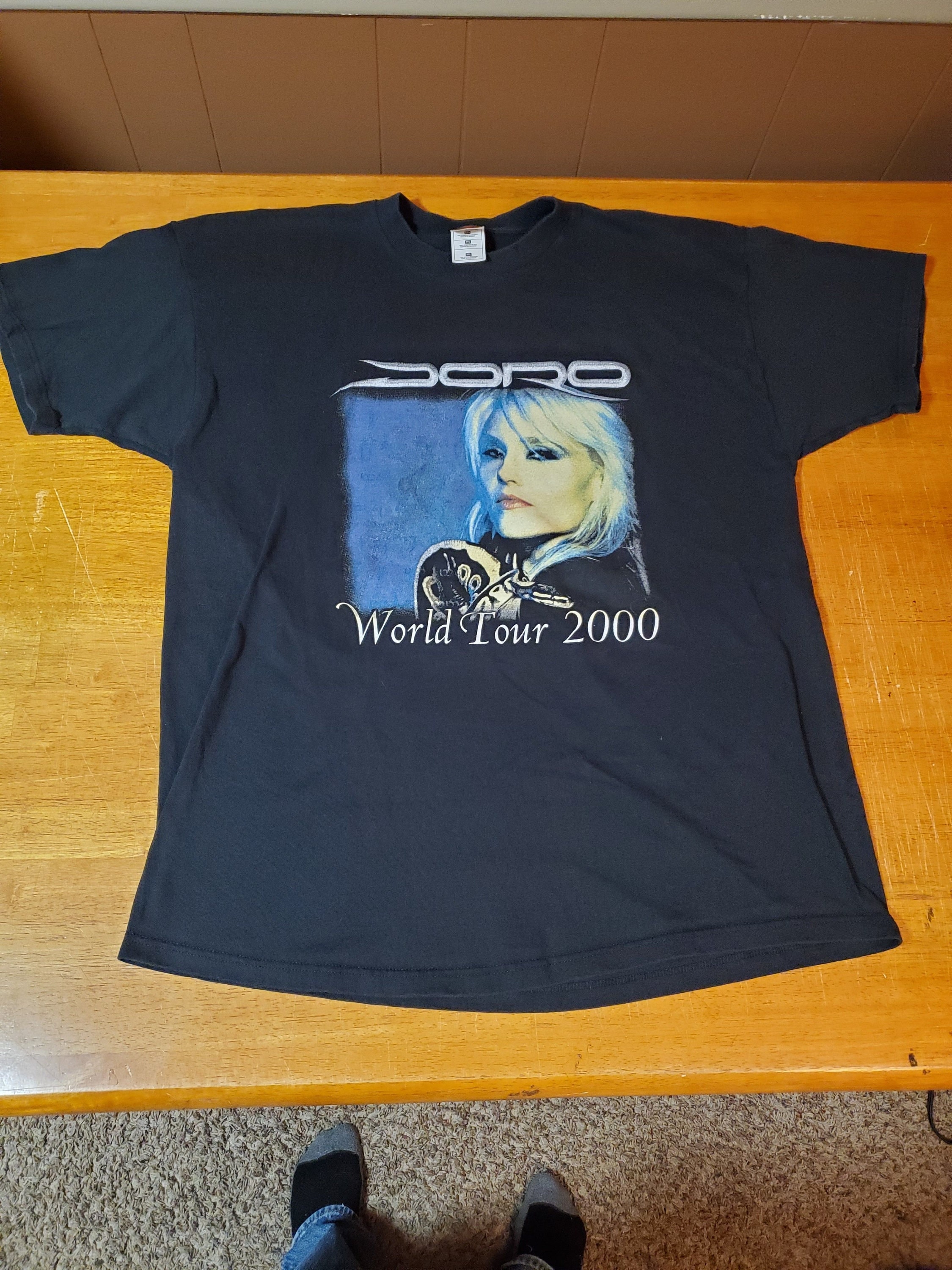 Buy DORO PESCH 2000 Tour Shirt Size XXL Original Vintage Black 2 Sided  Concert Shirt Singer of Heavy Metal Band Warlock 2XL Online in India 
